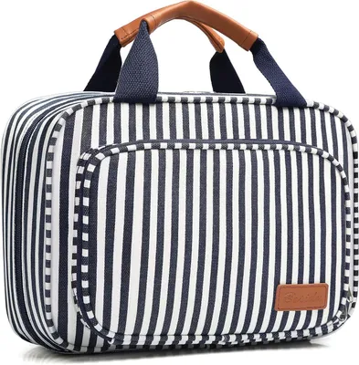 Produktbild von Kulturtasche, blau, 4 Fächer, Aufhängehaken, für Reisen