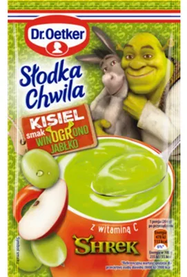 Zdjęcie produktu dla Dr. Oetker Słodka Chwila Shrek Kisiel Winogrono Jabłko 29 g