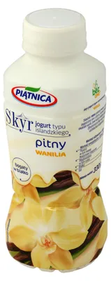 Obrázek produktu pro Pítný jogurt Skyr vanilkový Piątnica 330 ml