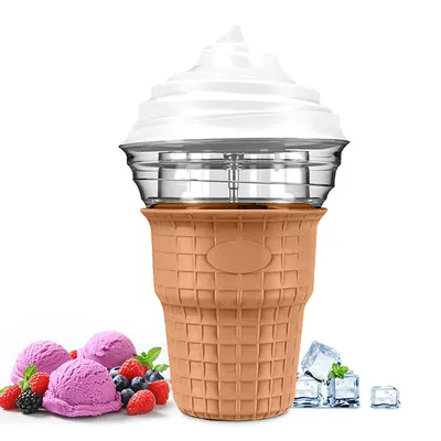 Produktbild von DIY Eiscreme Maker ohne Strom, wiederverwendbarer Frozen Dessert Cup für Eis, Slush & Milchshake, Kinder & Familie, schnell & einfach