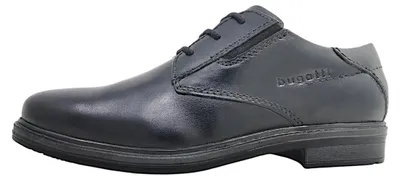 Image de Bugatti Rugerio : chaussures élégantes pour hommes, modèle à lacets, couleur noire, style décontracté