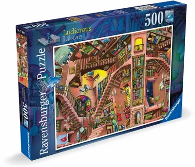 Zdjęcie produktu dla RAVENSBURGER Puzzle Absurdalna biblioteka 500 elementów