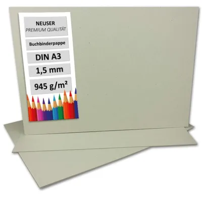 Obrázek produktu pro Kartonový papír formátu A3/A4, tloušťka 1,5 mm, sada 10 kusů