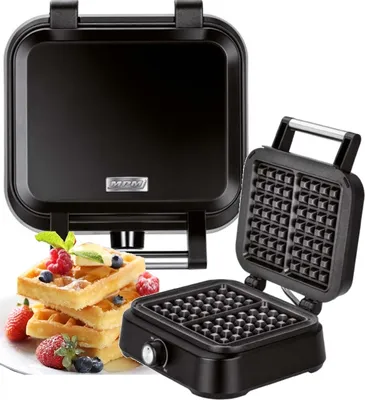 Produktbild von Robustes schwarzes Waffeleisen aus Metall MPM MGO-40 HIGH POWER