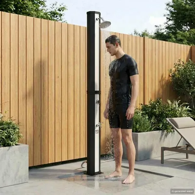 Produktbild von Möbel Solardusche mit Duschkopf und Wasserhahn 40 L - Poolzubehör CC1301