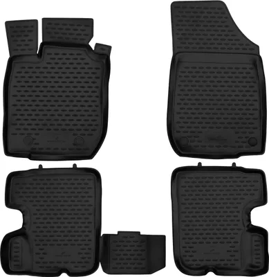 Produktbild von WALSER XTR Gummi Fussmatten Auto für Dacia Sandero 1 2008-2012, 100% passgenaue Auto Fußmatten, robuste Universal Fußmatte Auto, Gummimatten Auto, Auto Fussmatten Gummi, Auto Gummimatten