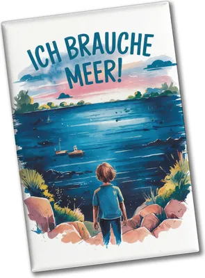 Produktbild von Ich brauche Meer Souvenir Souvenir Magnet