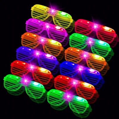 12 LED-Brillen für Partys, Geburtstag, Karneval