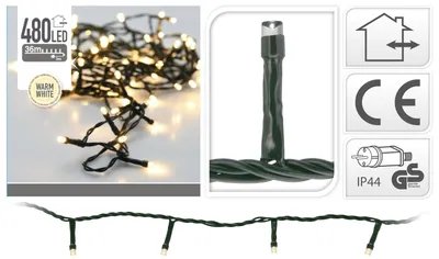 Productafbeelding van Kerst Ledverlichting 480 LED warm wit 36 meter buiten Nampook