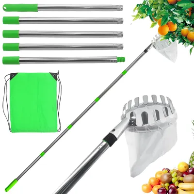 Produktbild von Teleskopischer Obstpflücker mit Tuch, Ideal zum Ernten
