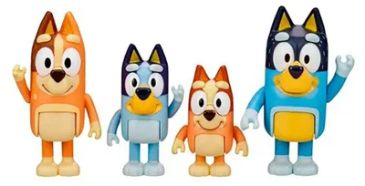 Obrázek produktu pro BLUEY Bluey-perheen hahmot 4 kpl