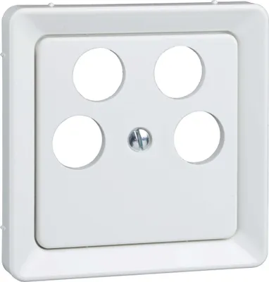 Produktbild von Schneider Electric Zentralplatte 206054 Antenntenst. 4Loch reinweiß