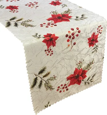 Obrázok produktu pre Obrus odolný proti škvrnám Vianočná červená hviezda 50x100 cm