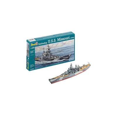 Produktbild von Revell Battleship U.S.S. Missouri(WWII), Modell eines Marineschiffs, Montagesatz, 1:1200, U.S.S. Missouri WWII, Unisex, Kunststoff