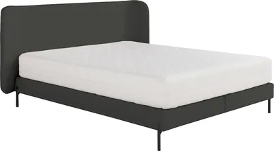 Produktbild von KSHOMECONCEPT Polsterbett 160x200cm SIERRA mit Bonell Matratze H3, Holzrahmen, Dunkelbraun