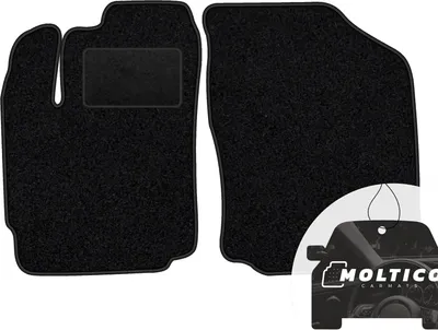 Produktbild von moto-MOLTICO Vorne Fußmatten Auto Velours Autoteppiche Schwarz Automatten Set 2-teilig passend für SsangYong Tivoli ab 2015