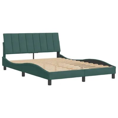 Obrázek produktu pro Rám postele bez matrace Hanko tmavě zelená 140 x 200 cm samet