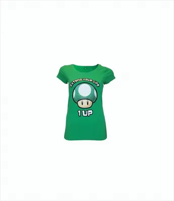 Immagine prodotto di Maglietta Nintendo (donna) -XS- Prolunga la tua vita, verde