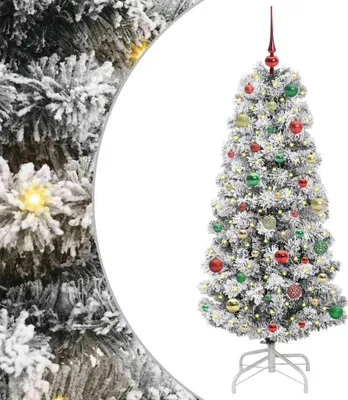 Obrázek produktu pro vidaXL Umělý skládací vánoční stromek zelený a bílý 150 cm