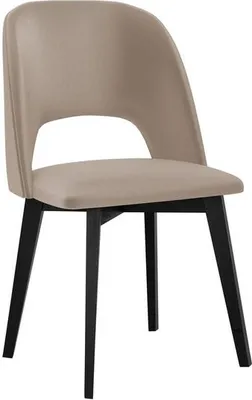 Immagine prodotto di Sedia da pranzo imbottita AFTON 7 - nero / beige