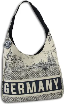 Obrázek produktu pro Bavlněná polyesterová taška přes rameno Robin Ruth navy beige OTG3006M