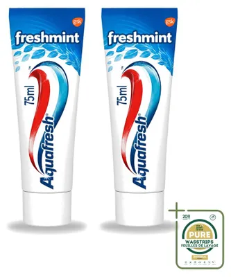 Produktbild von 2 x Aquafresh 3-in-1 Tandpasta Freshmint - 75 ml - Vorratspackung - 2 Stücke