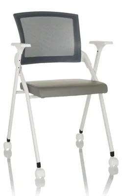 Produktbild von hjh OFFICE Klappstuhl PRIORITY II W PolyurethanKunstleder/Netzstoff Beistellstuhl Gästestuhl Stuhl klappbar bis 150 kg belastbar