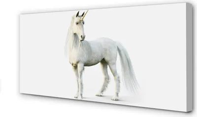 Produktbild von Leinwandbild 100x50 Wandkunst weißes Einhorn