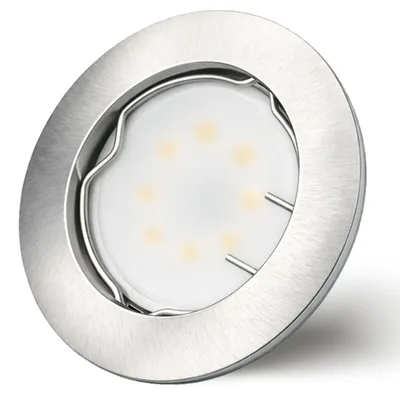 Produktbild von Einbaustrahler Eisen gebürstet 45mm schwenkbar LED Leuchtmittel Modul MR11 3W matt 240lm 230V neutralweiß 4000K 120°