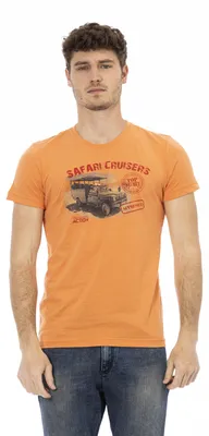 Immagine prodotto di Maglietta da uomo, manica corta, girocollo, stile safari, marca Cruisers, colore grigio, realizzata in cotone e viscosa