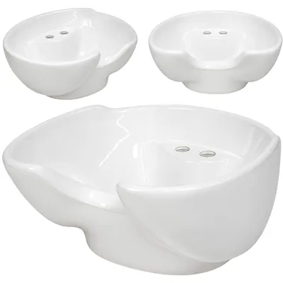 Immagine prodotto di Lavabo in Vetroceramica professionale bianco per lavatesta da parrucchiere