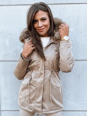 Imagen del producto de Dstreet. Parka para mujer, modelo Goddess, color beige, talla L