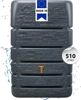 Image de 4rain SLIM STONE DÉCOR Réservoir Mural 510 L, gris graphite