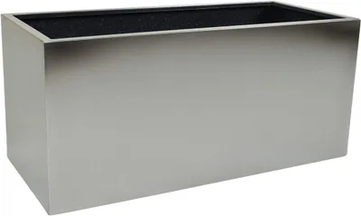 Produktbild von VIVANNO Pflanztrog Edelstahl MAXI Kasten, Edelstahl gebürstet gebürstet - 100x45x45 cm