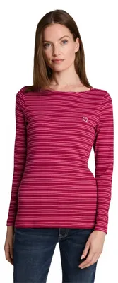 Produktbild von Tom Tailor Damen Langarmshirt mit Herz-Stickerei