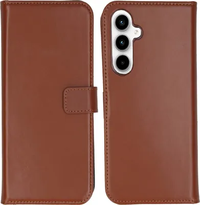 Produktbild von Selencia Echtleder Klapphülle Samsung Galaxy A55 - Hellbraun
