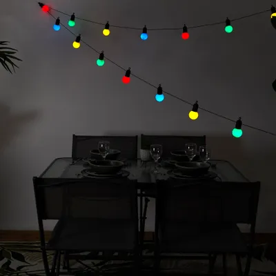 Image de Guirlande Ampoules Multicolores 20 Leds 5m70 M6 - Home Deco Factory