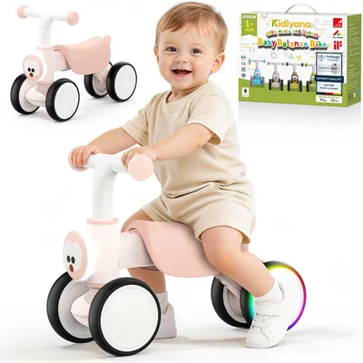 Productafbeelding van Kidiyana loopfiets voor baby's vanaf 1 jaar, met muziek en licht, geschikt tot 25 kg