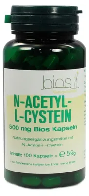 Immagine prodotto di Bios N-Acetil-L-Cisteina, 500 mg, capsule, confezione da 100 capsule