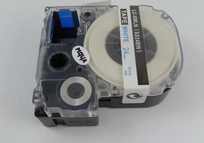 Produktbild von vhbw Schriftband-Kassette Ersatz für Epson LC-6WLN für Etiketten-Drucker 8m x 24mm Blau auf Weiß