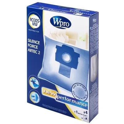 Zdjęcie produktu dla Wpro 4x worki do odkurzacza RO305-MW pasujące do modeli Rowenta Artec2 / Silence Force