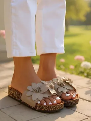 Produktbild von Royalfashion Damenflip-flops mit Blumenmuster, Größe 37