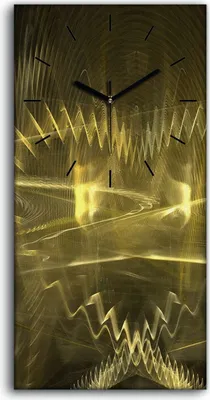 Produktbild von Wanduhr Uhr Wandbild Leinwand Kunstdruck 30x60 abstrakte fraktales Kunst - schwarze Hände