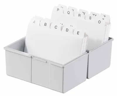 Produktbild von HAN Karteikasten 977-11 DIN A7 quer max. 300Karten PS lichtgrau