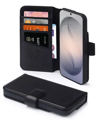 Productafbeelding van MobyDefend Hoesje - Geschikt voor Samsung Galaxy S26 Ultra  - Luxe Leren  Wallet Bookcase - Zwart