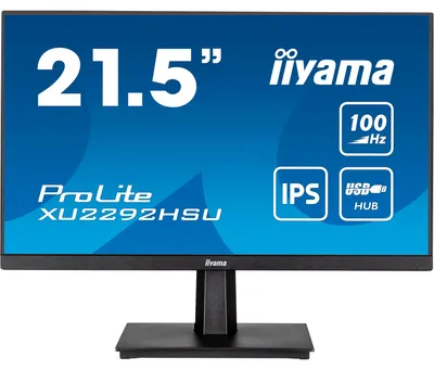Zdjęcie produktu dla iiyama ProLite XU2292HSU-B6, 54,6 cm (21.5"), 1920 x 1080 px, Full HD, LED, 4 ms, Czarny