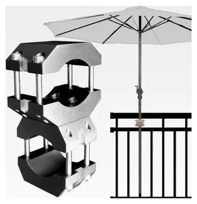 Produktbild von Stabiler Sonnenschirmhalter für Balkon und Geländer