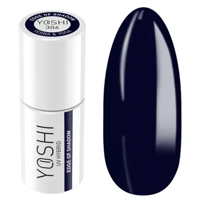 Produktbild von Yoshi | Hybrid-Nagellack - 306 Edge of Shadow - Hybrid-Gellack - Hybridlack - UV LED - 6ml - Profi Qualität - Dunkelblau