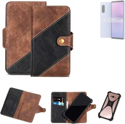 Produktbild von K-S-Trade Handyhülle Schutzhülle Bookstyle Case kompatibel mit Sony Xperia 10 V Klapphülle Cover Hülle Schutztasche 1x