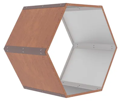 Zdjęcie produktu dla Wiata na drewno G21 HEX 53 - 92 x 60 cm, brązowa